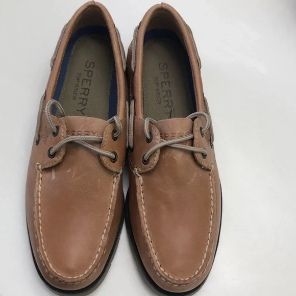 New Sperry Top-Sider leather loafer Leeward 2 eye Sahara/Tan 7.5 - Picture 4 of 14